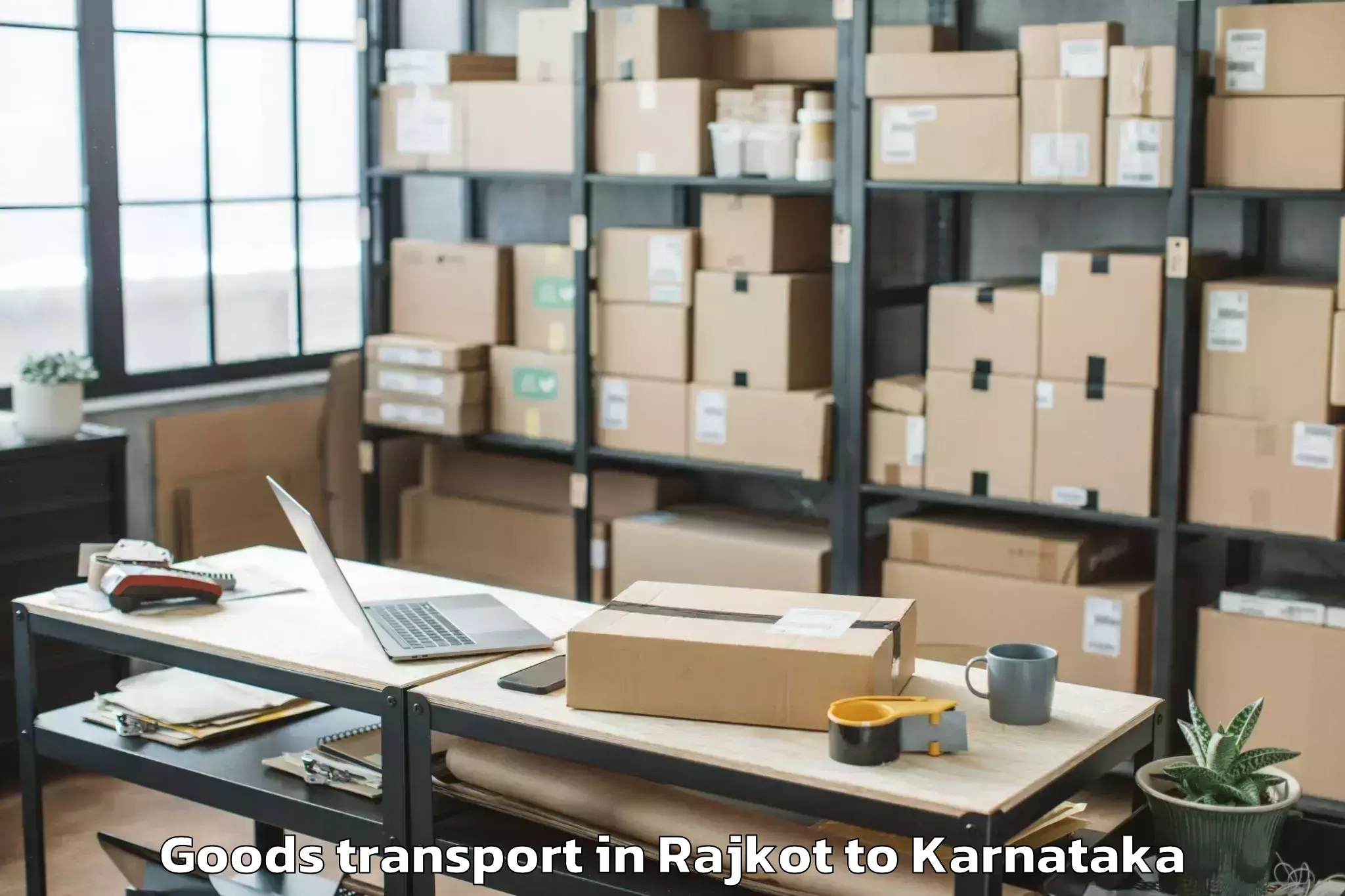 Easy Rajkot to Mudgere Goods Transport Booking